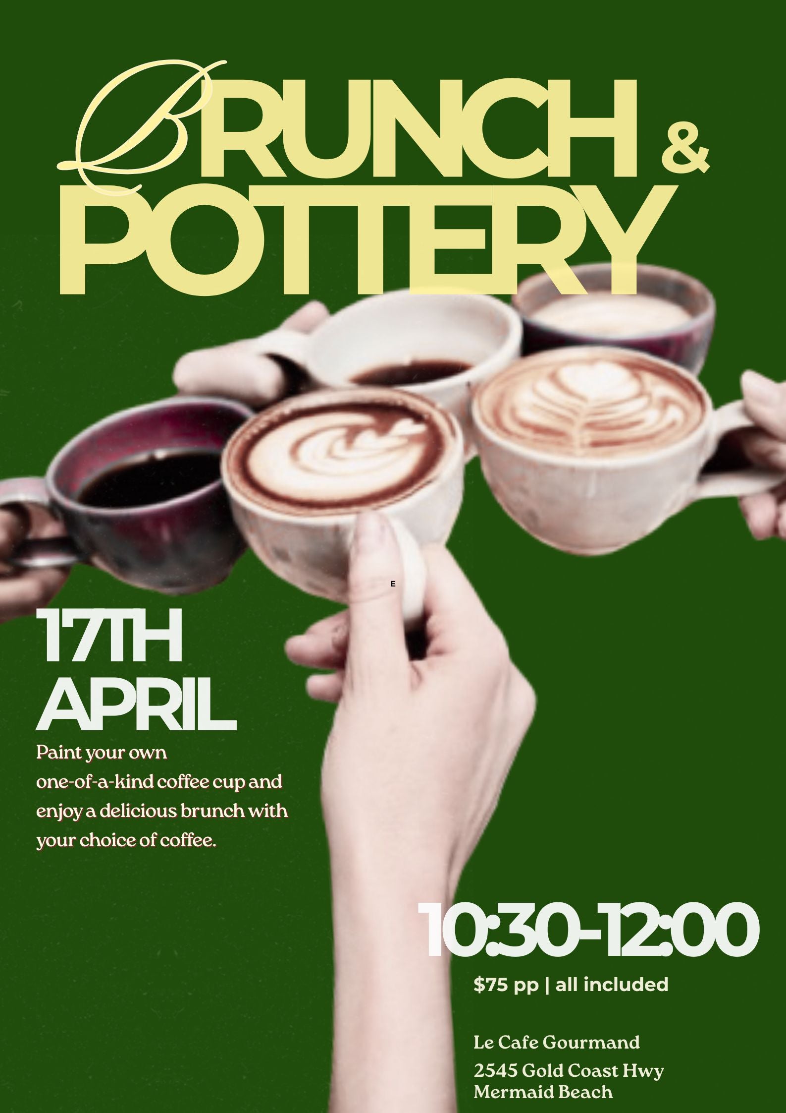 Brunch and Paint a Coffee Cup